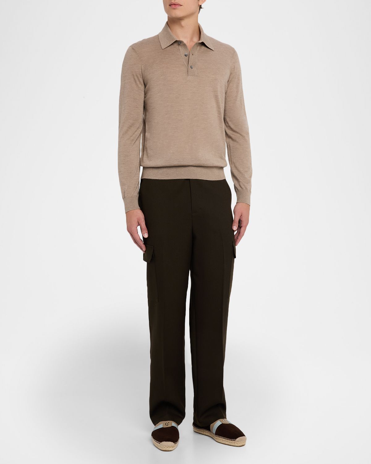dunhill Men 's Super-Fine Cashmere Polo Sweater