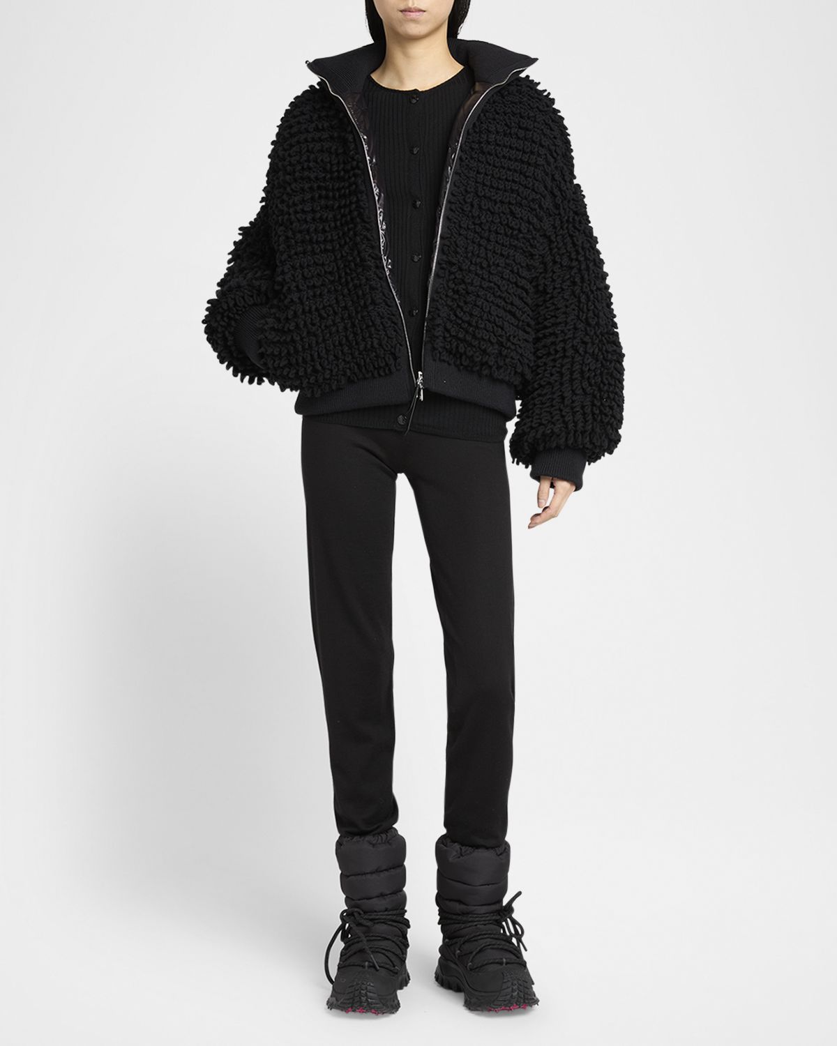 Moncler Genius x EE72 by Edward Enninful Wool Blend Zip-Up Cardigan