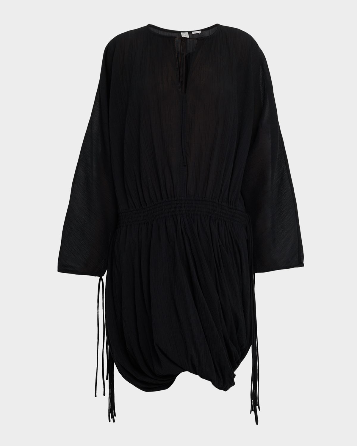 Toteme Long-Sleeve Drawstring Bubble Dress