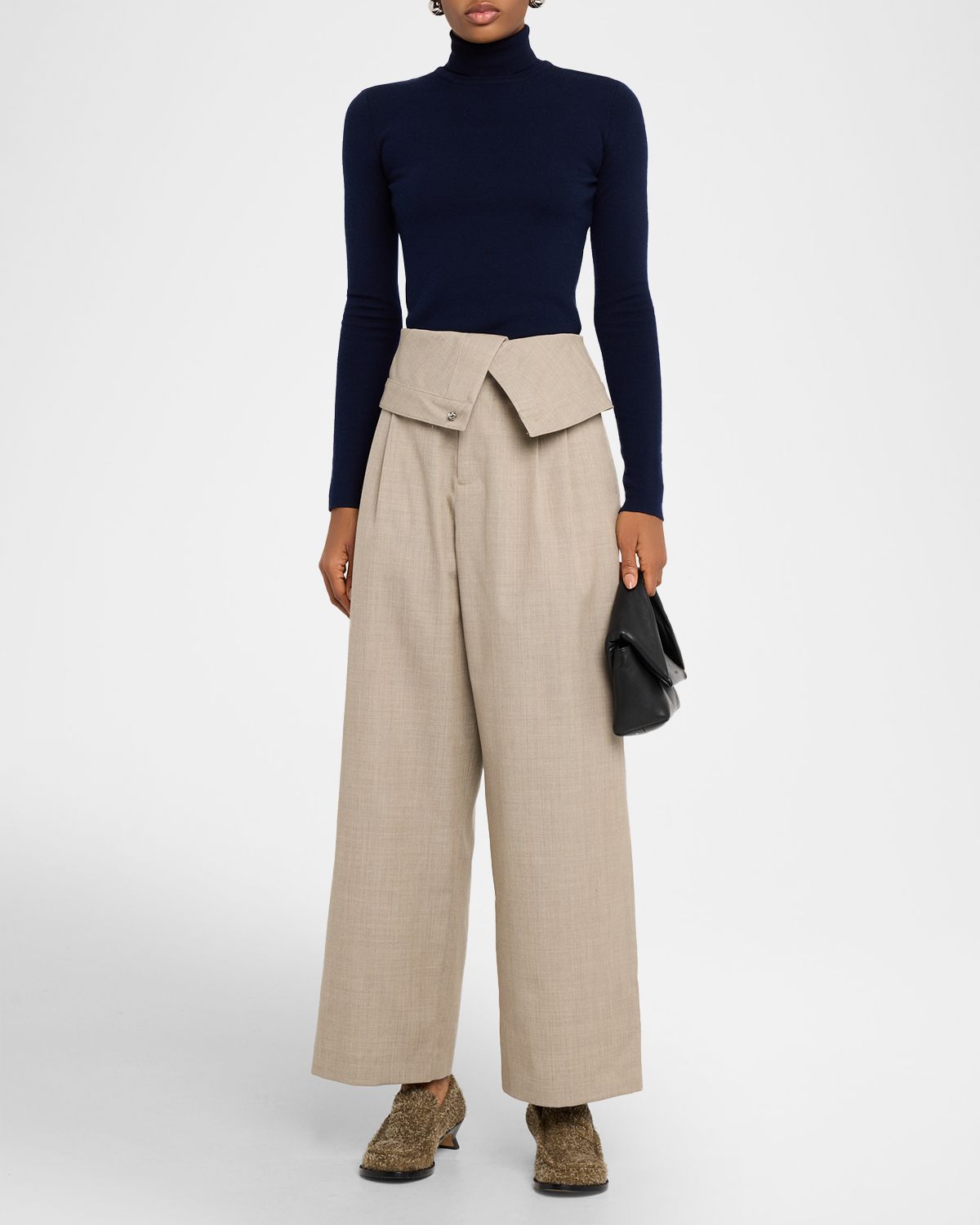 JW Anderson Fold Over Wool Trousers