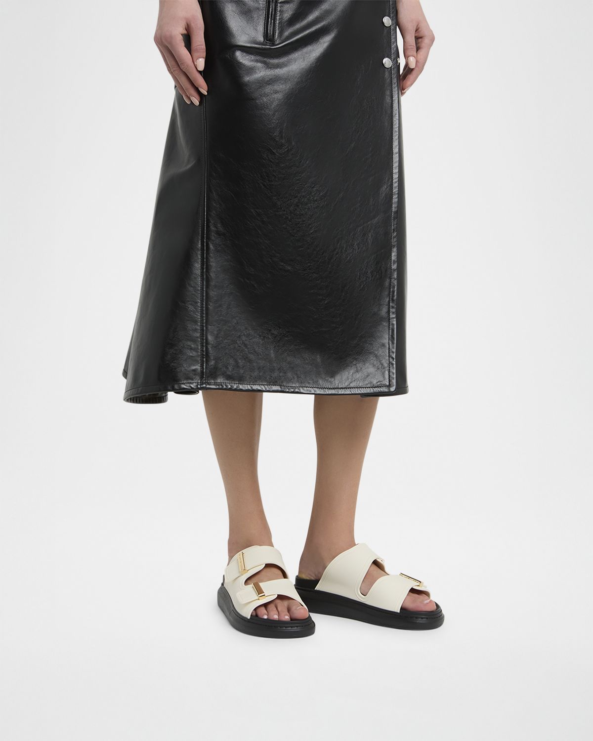 McQueen Double Band Slide Sandals