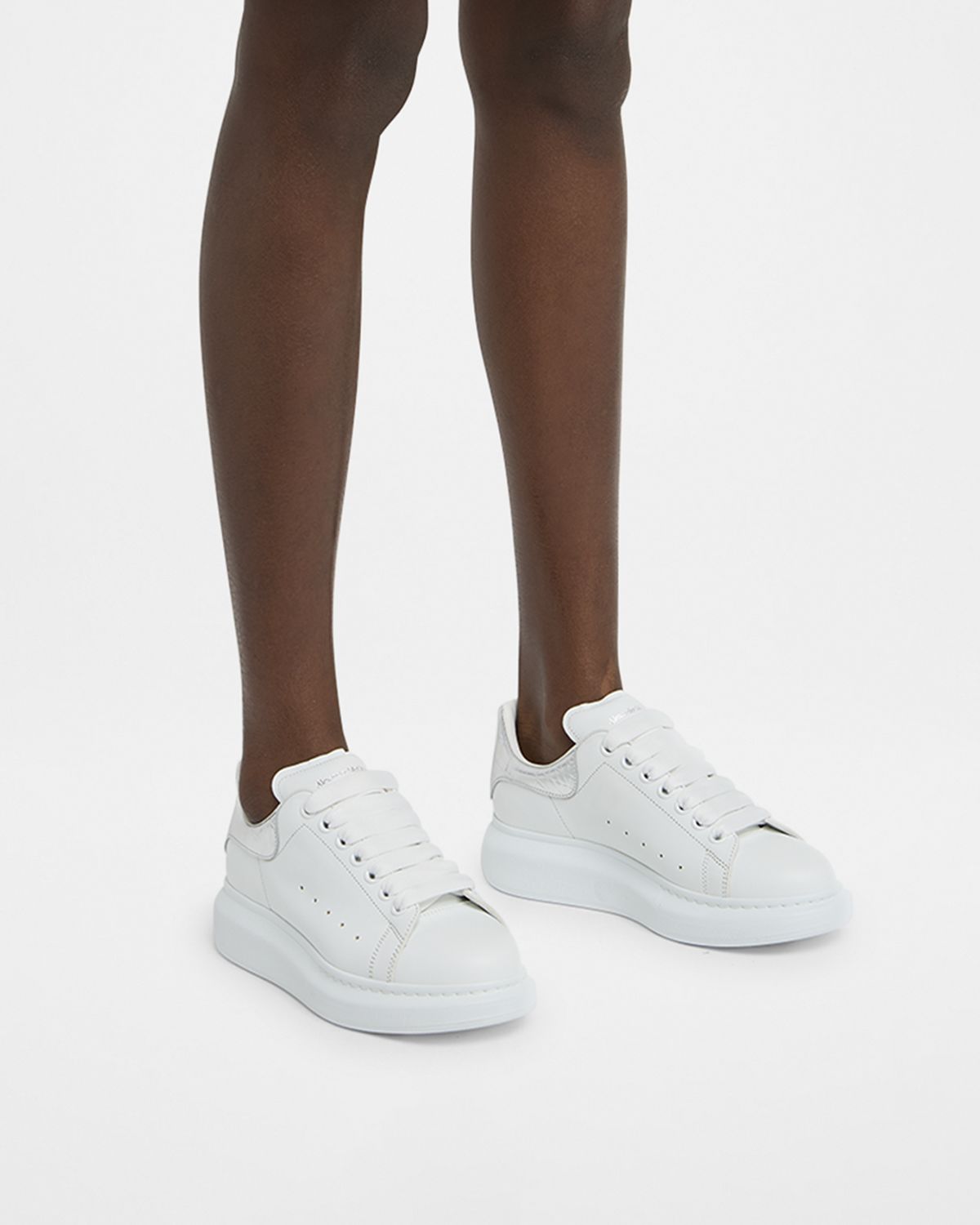 McQueen Oversized Metallic-Embossed Sneaker