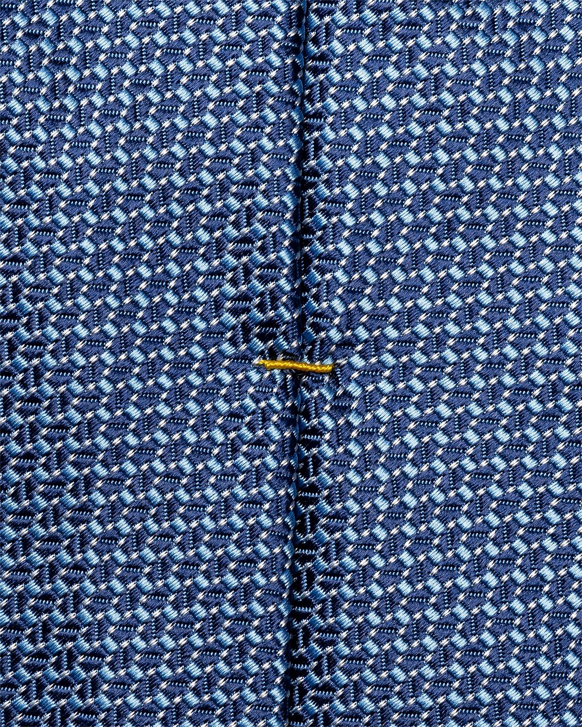 Eton Men 's Micro-Geometric Woven Silk Tie