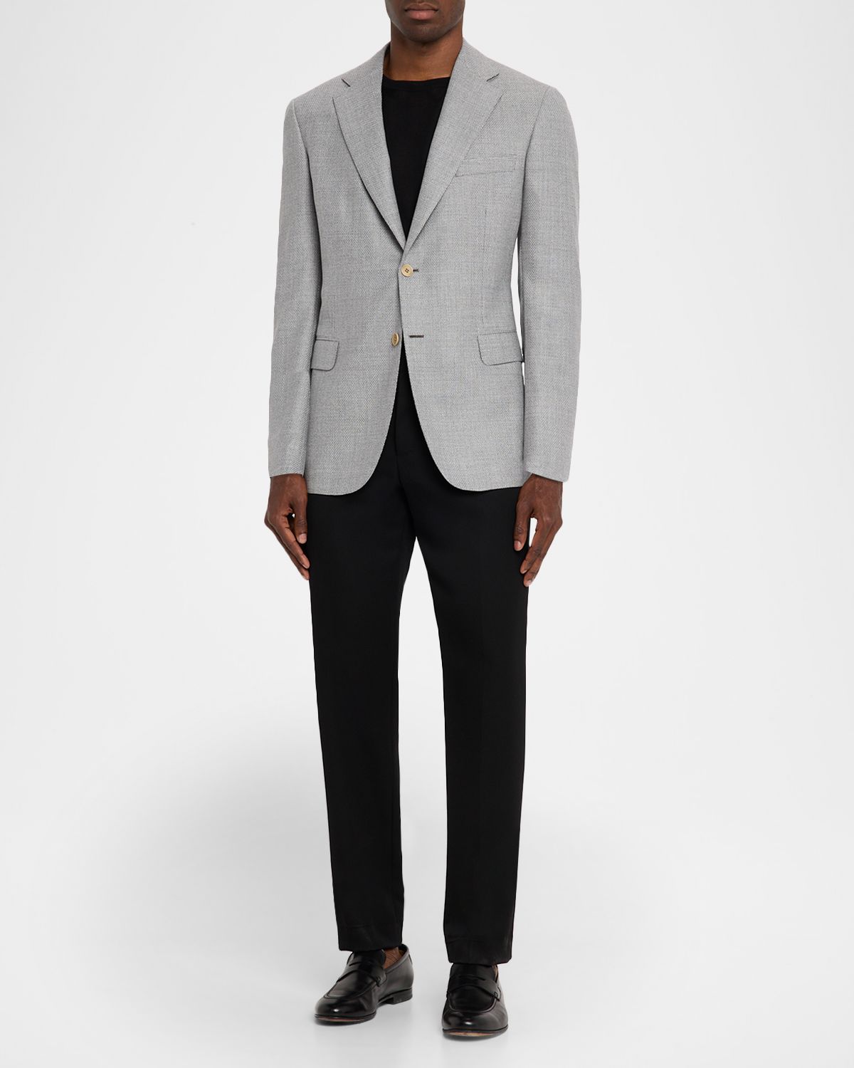 Brioni Men 's Wool Hopsack Single-Breasted Blazer