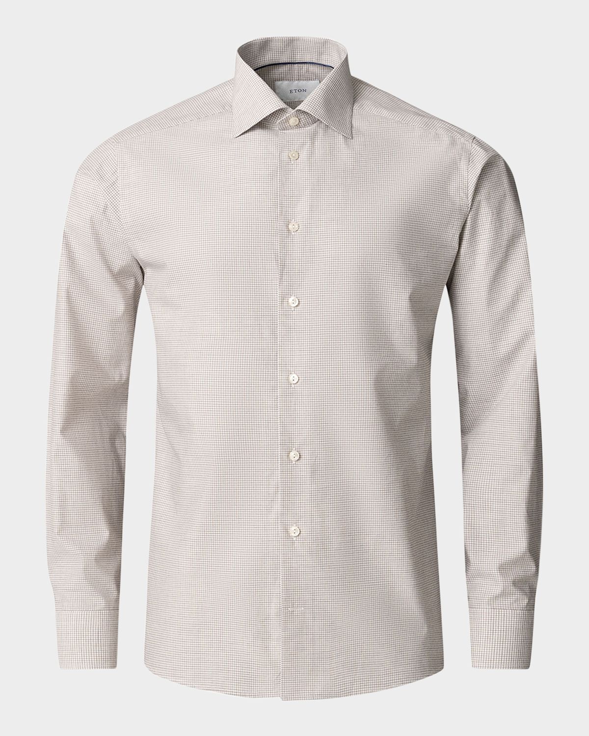 Eton Men 's Signature Twill Micro-Check Slim-Fit Dress Shirt