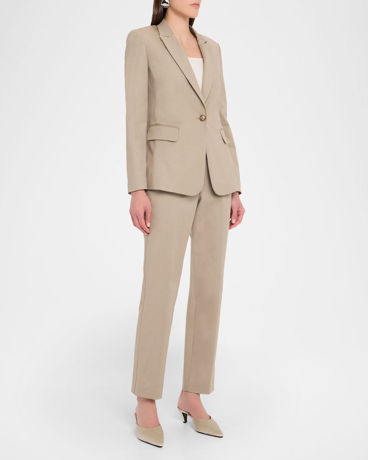 Emporio Armani Cotton Couture Straight-Leg Trousers