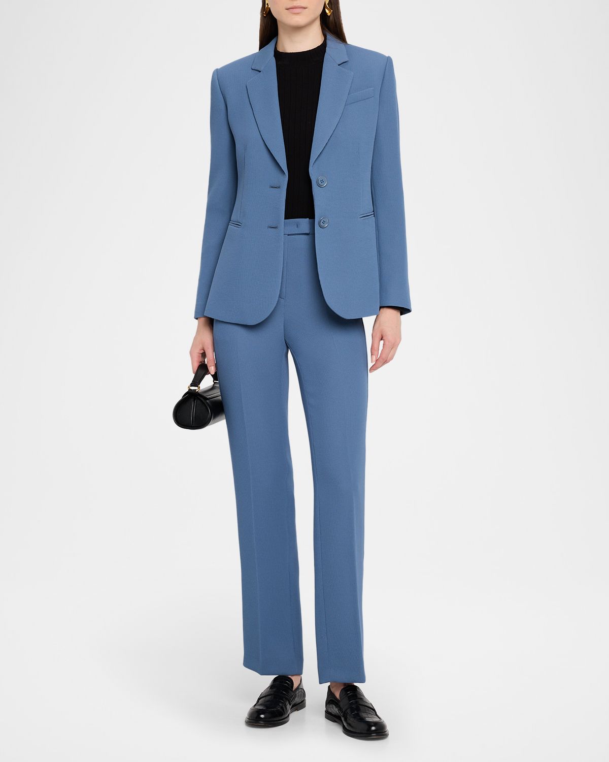 Emporio Armani Single-Breasted Pique Blazer