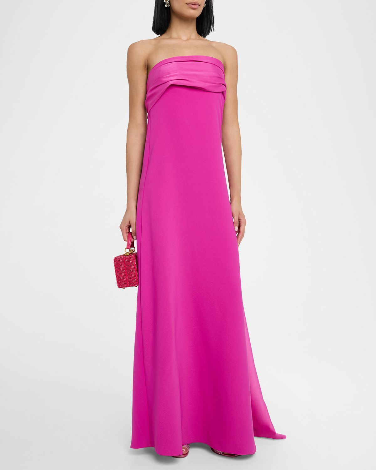 Halston Bridgette Strapless A-Line Gown
