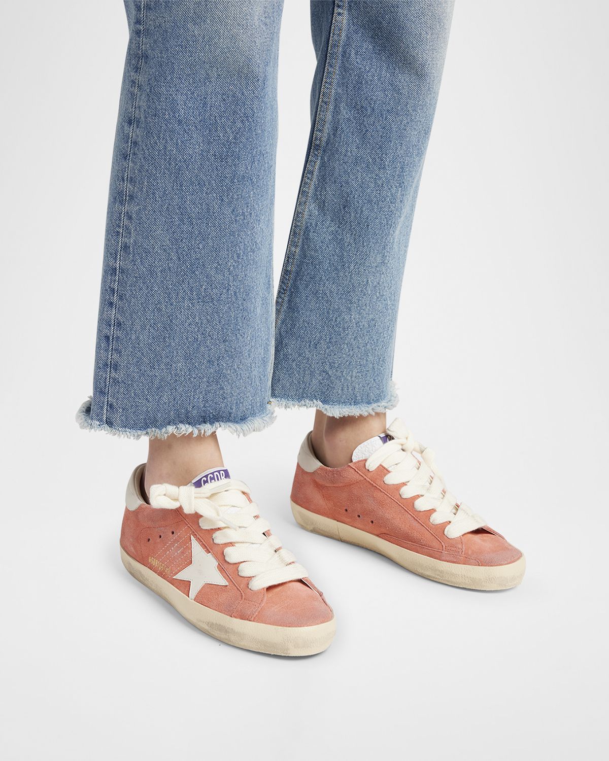 Golden Goose Super-Star Mixed Suede Low-Top Sneakers