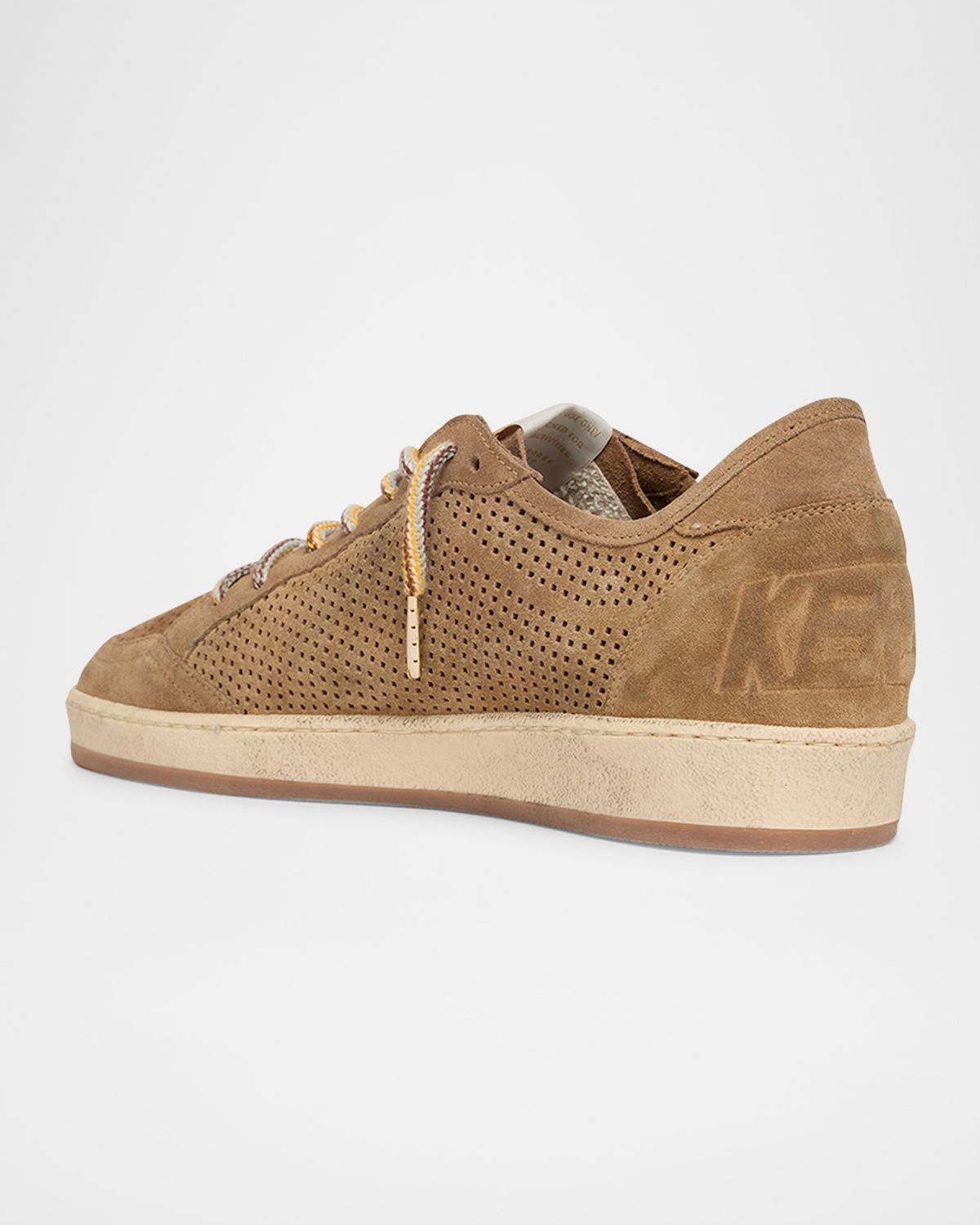 Golden Goose Ball Star Peforated Suede Low-Top Sneakers