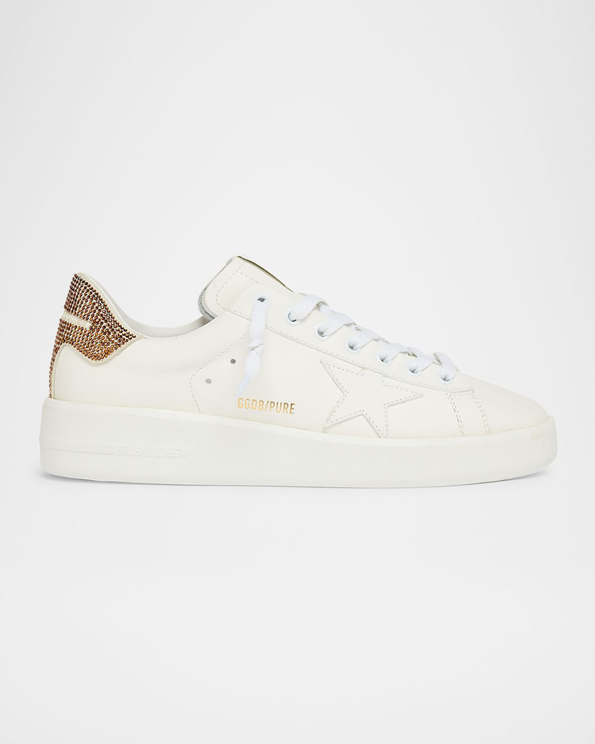 Golden Goose Purestar Embellished Leather Low-Top Sneakers
