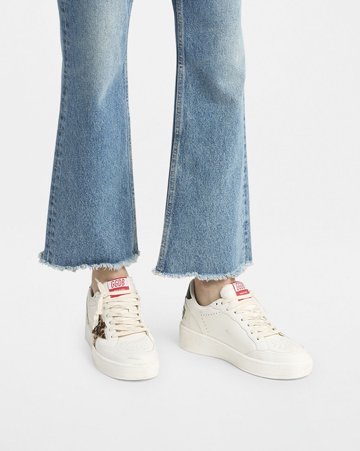 Golden Goose Ball Star Mixed Leather Low-Top Sneakers