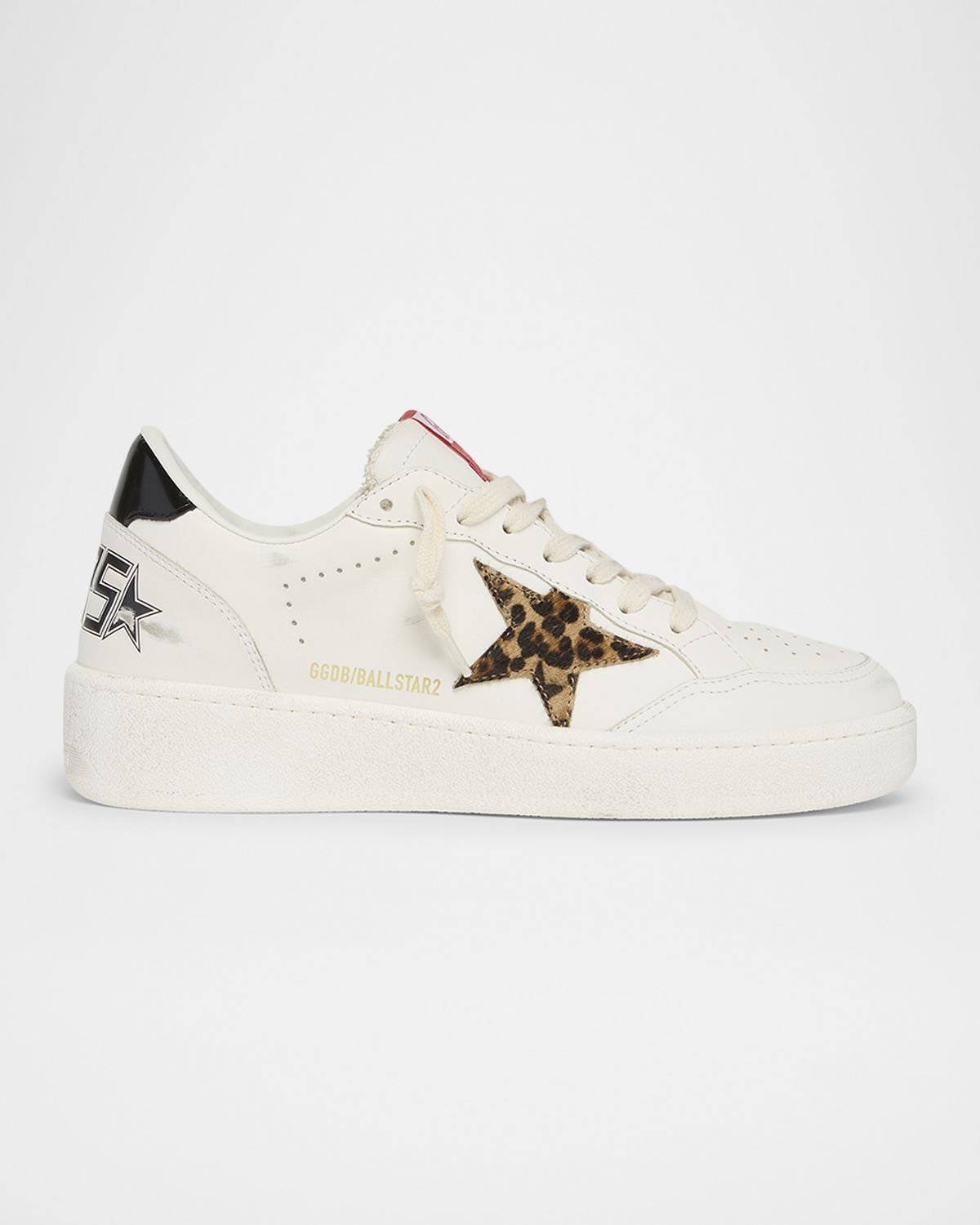 Golden Goose Ball Star Mixed Leather Low-Top Sneakers