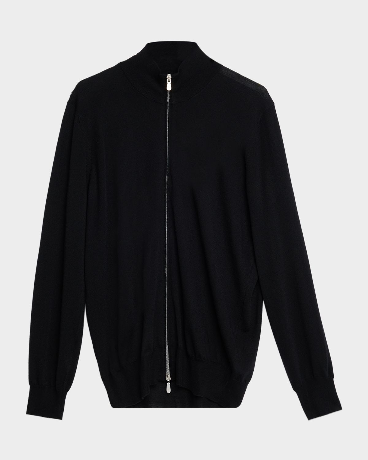 Brunello Cucinelli Men 's Fine Gauge Wool and Cashmere Full-Zip Sweater