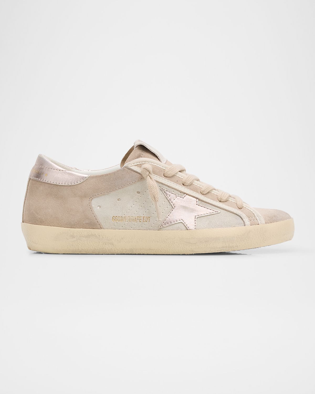 Golden Goose Super-Star Mixed Leather Low-Top Sneakers