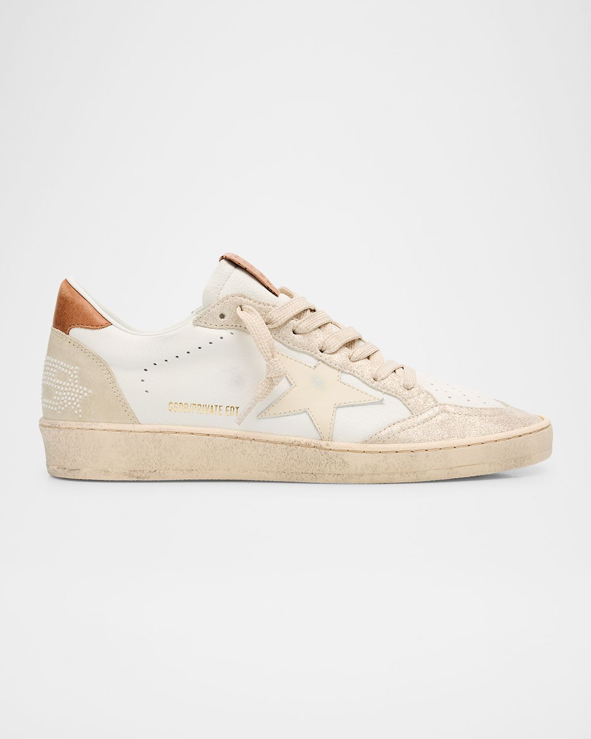 Golden Goose Ball Star Pearly Glitter Low-Top Sneakers