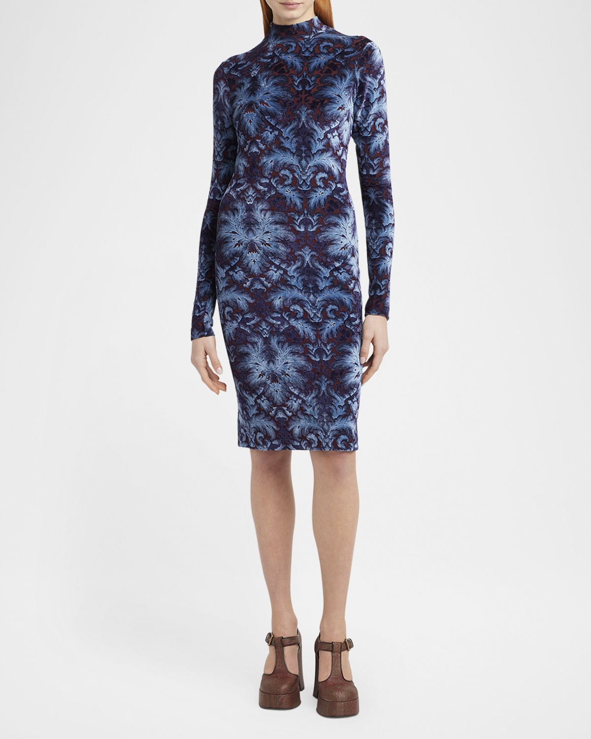Etro Long-Sleeve Midi Dress