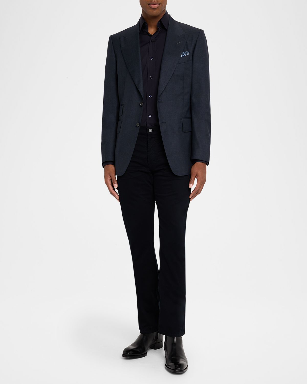 TOM FORD Men 's Stretch-Twill Straight-Fit Pants