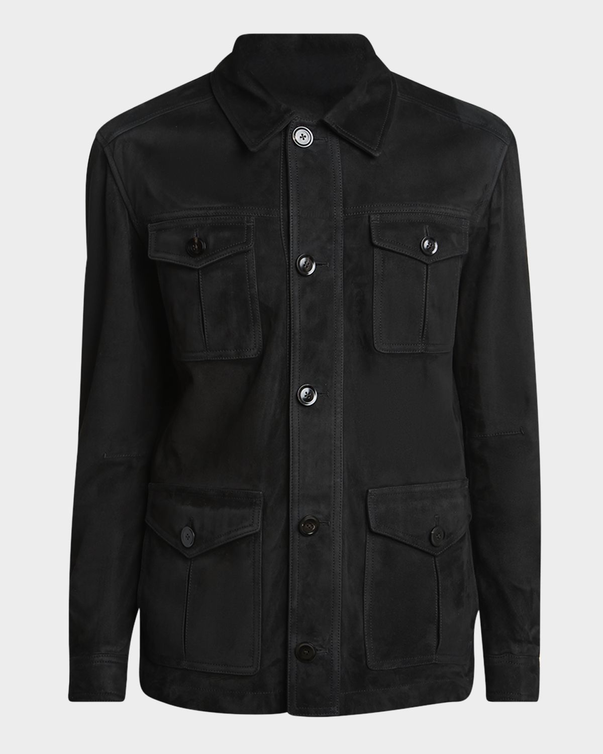 TOM FORD Men 's Suede Four-Pocket Military Jacket