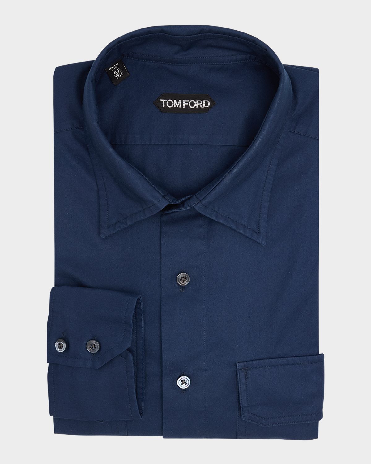 TOM FORD Men 's Cotton Twill Double-Pocket Overshirt