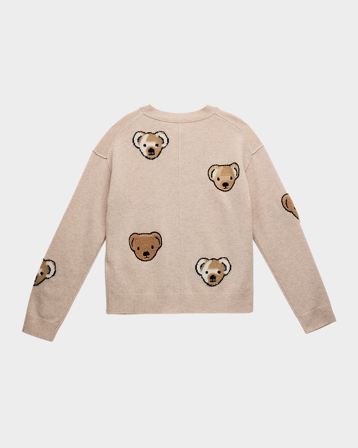 Burberry Girl 's Lesa Thomas Bear Intarsia Cardigan, Size 3-14