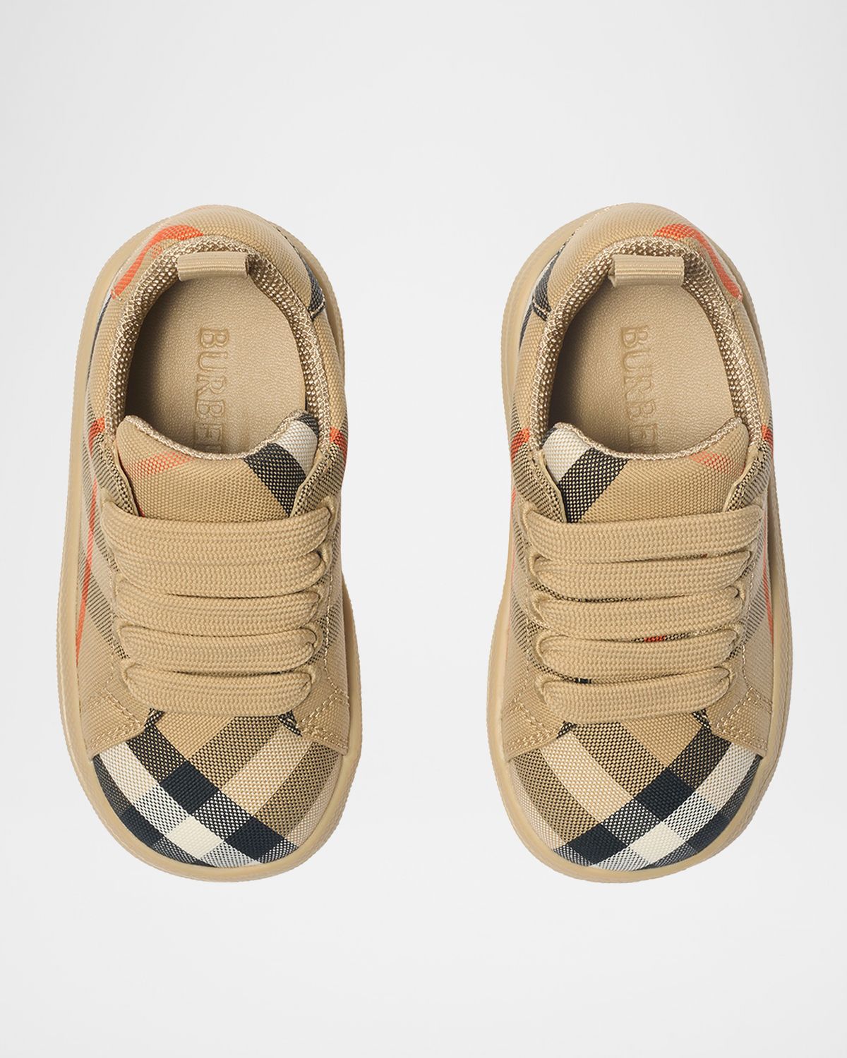 Burberry Kid 's Cambridge Check Cotton Sneakers