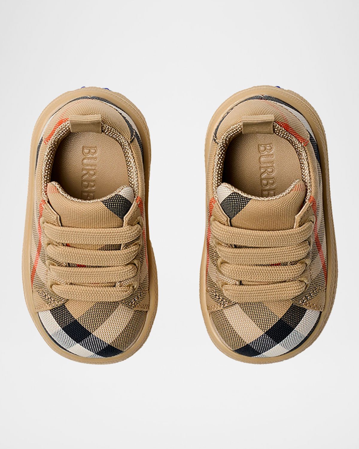 Burberry Kid 's Cambridge Cotton Check Sneakers