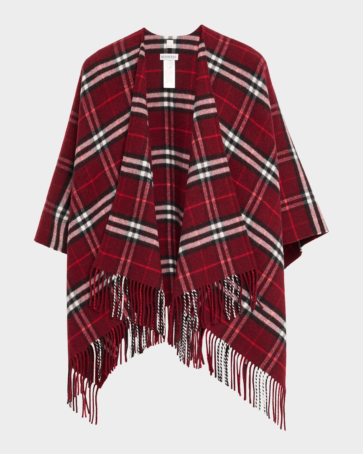 Burberry Charlotte Check Wool Cashmere Cape | Thumbnail 6