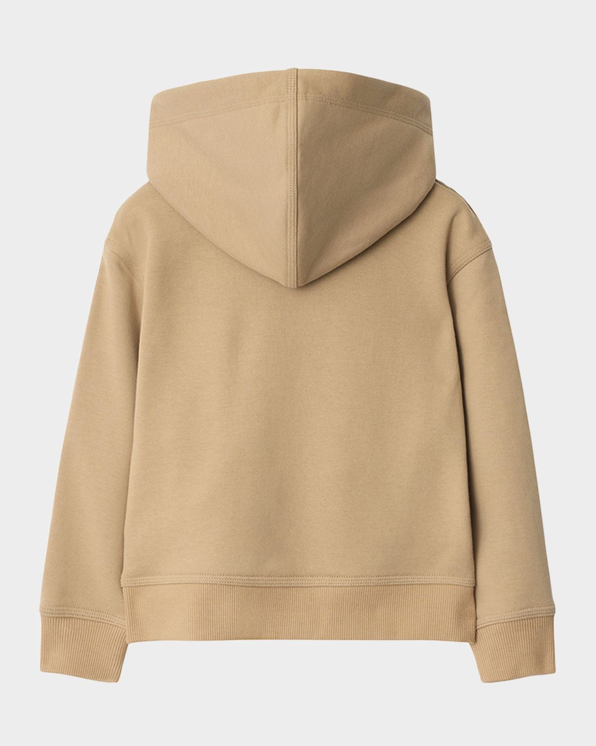 Burberry Boy 's Clyde Check Tape Zip-Front Hoodie, Size 3-14