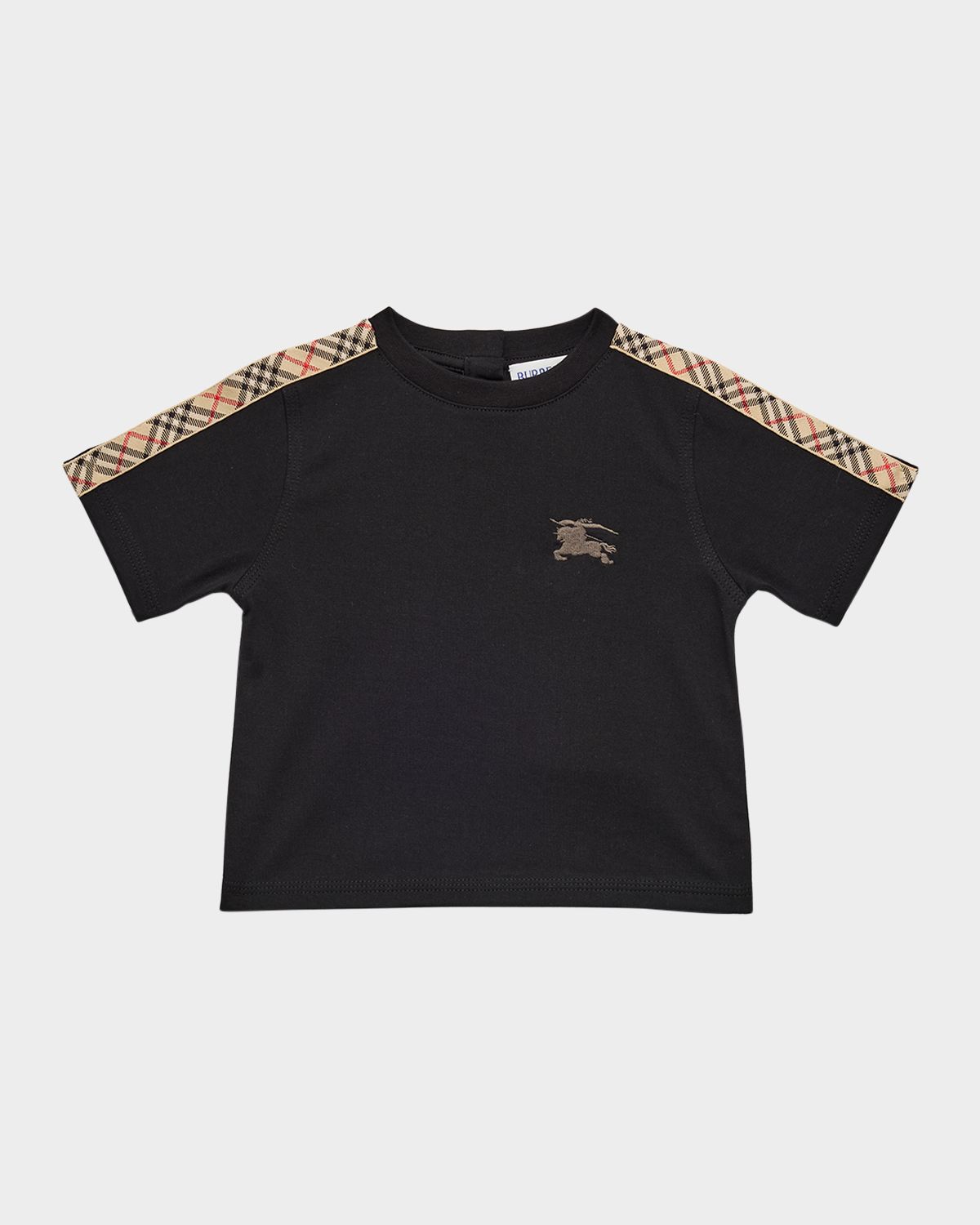 Burberry Boy 's Cedar Check Tape Short-Sleeve T-Shirt