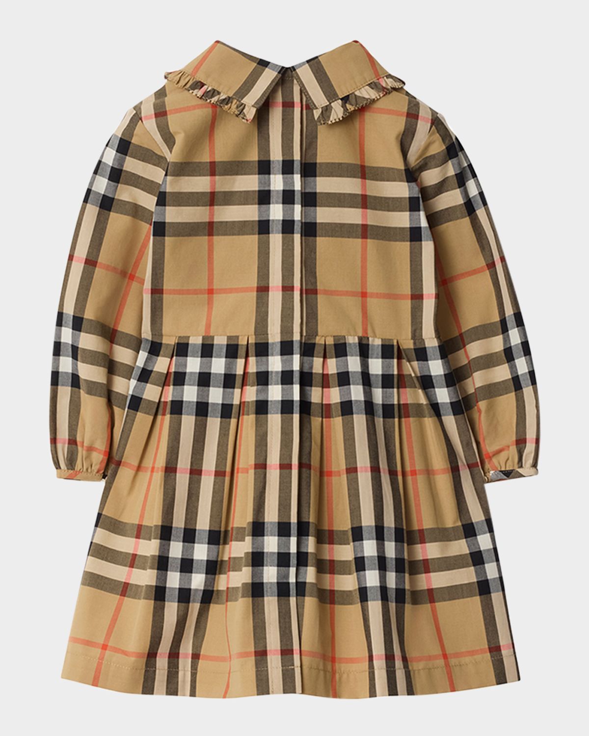 Burberry Girl 's Ida Smocked Cotton Check Dress, Size 12M-2
