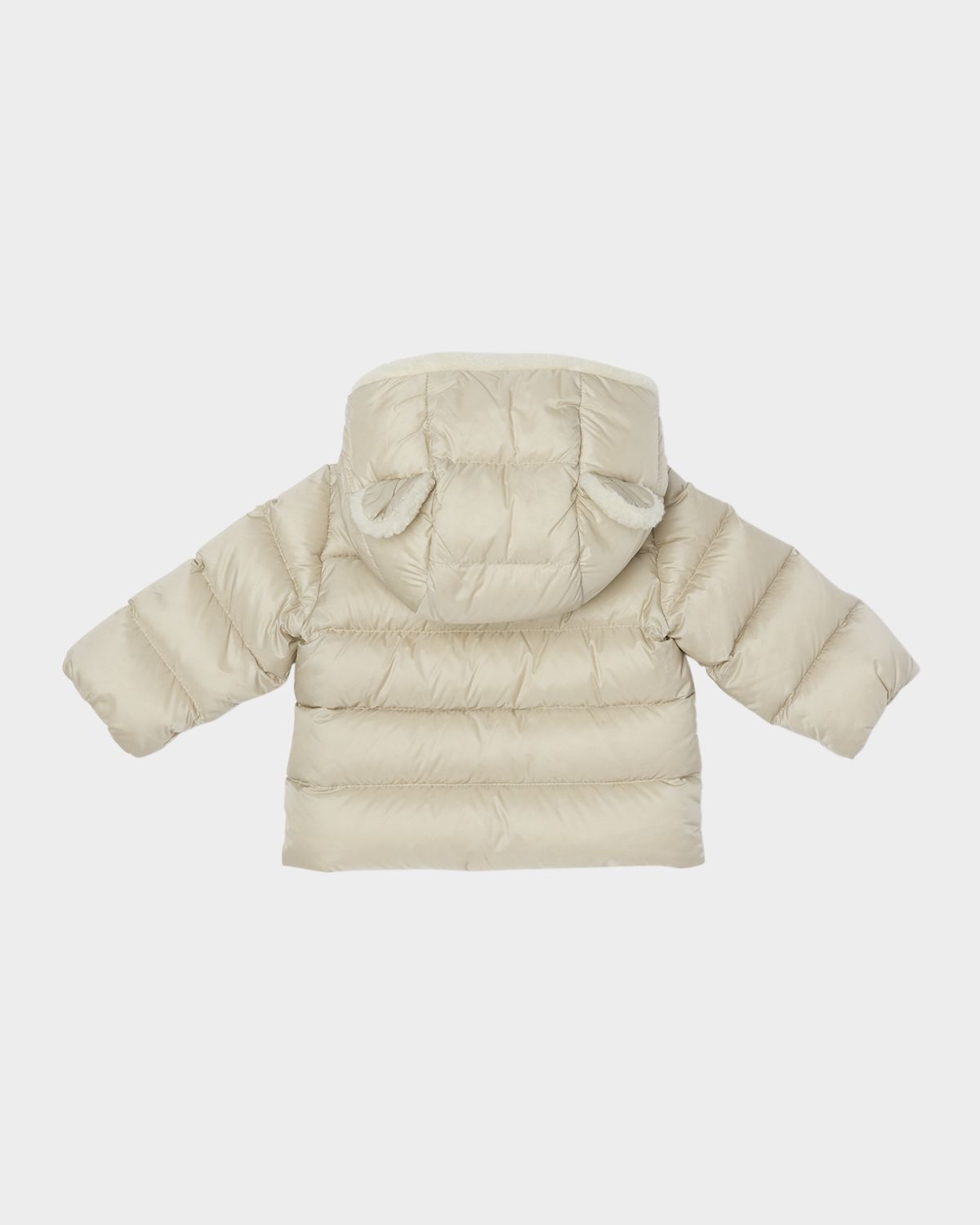 Moncler Girl 's Borgan Teddy Bear Ear Hooded Down Coat, Size 6M-3