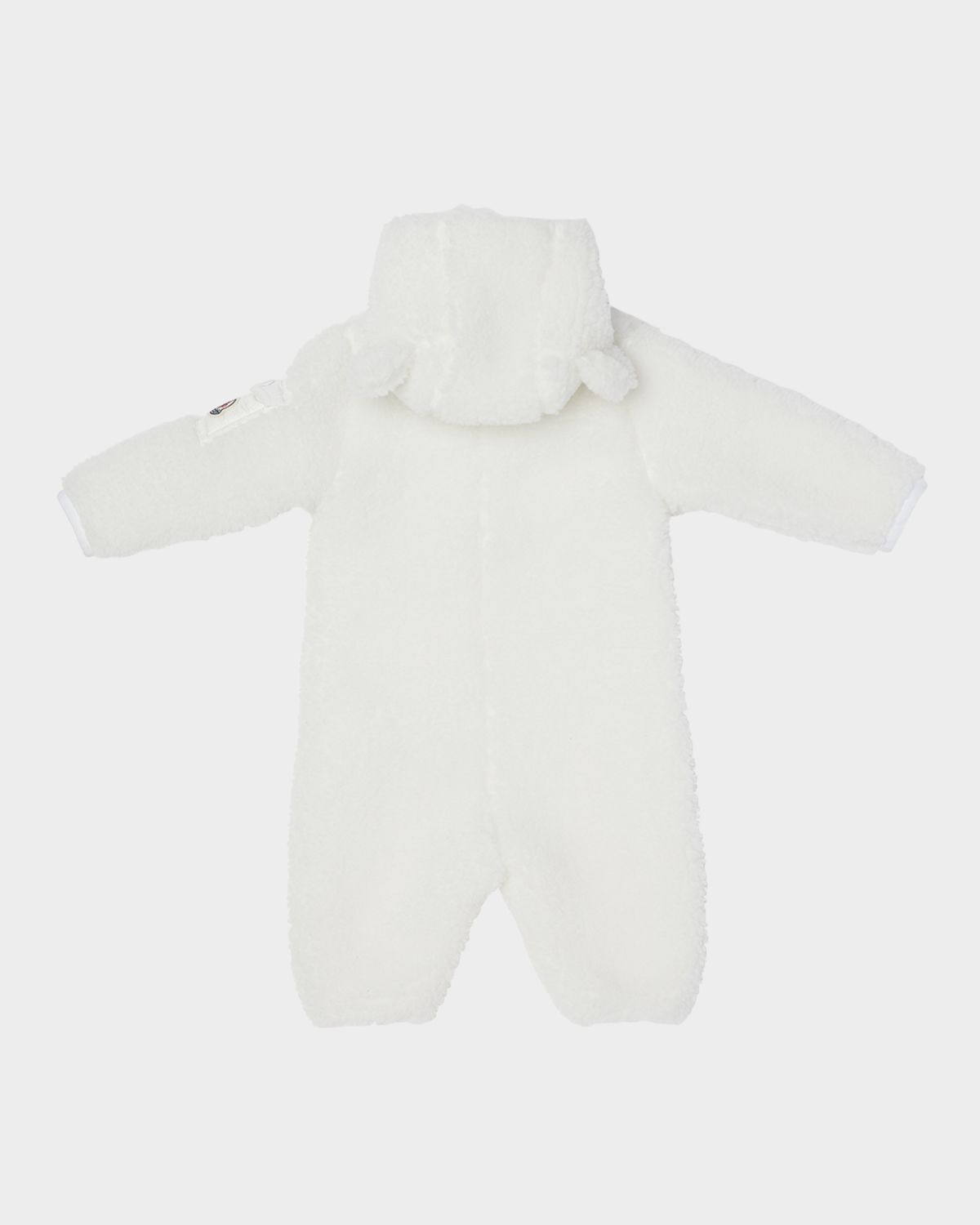 Moncler Boy 's Teddy Ear Hood Zip-Front Romper, Size 1M-3 | Thumbnail 5 Moncler Boy 's Teddy Ear Hood Zip-Front Romper, Size 1M-3 | Thumbnail 5