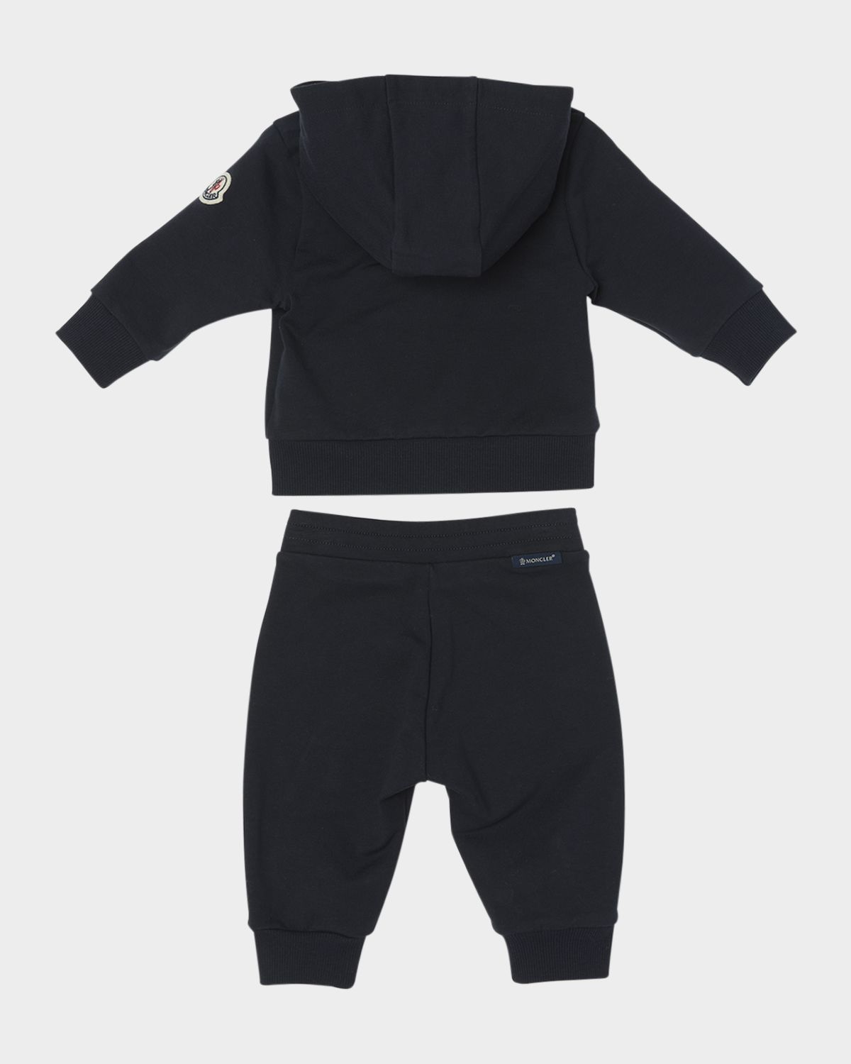 Moncler Boy 's M Logo Embroidered Zip-Front Hoodie & Joggers, Size 3M-3