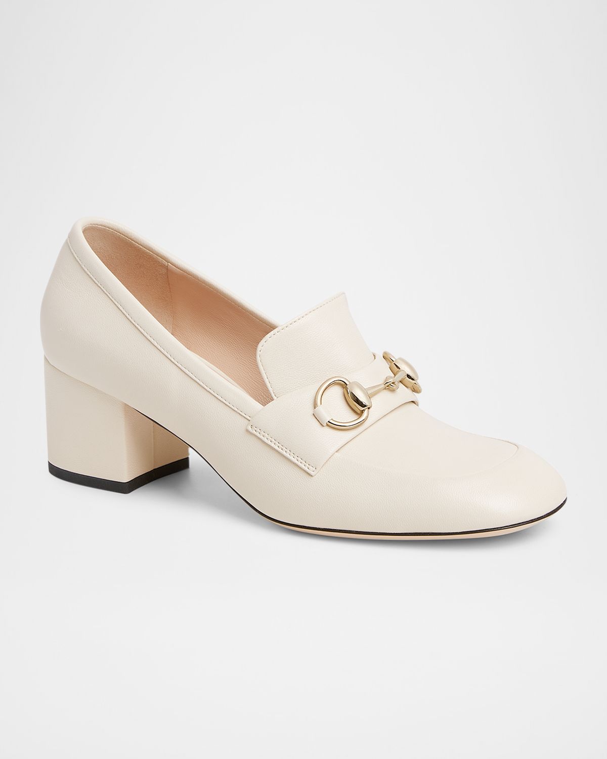 Gucci Lady Horsebit Nappa Leather Pumps