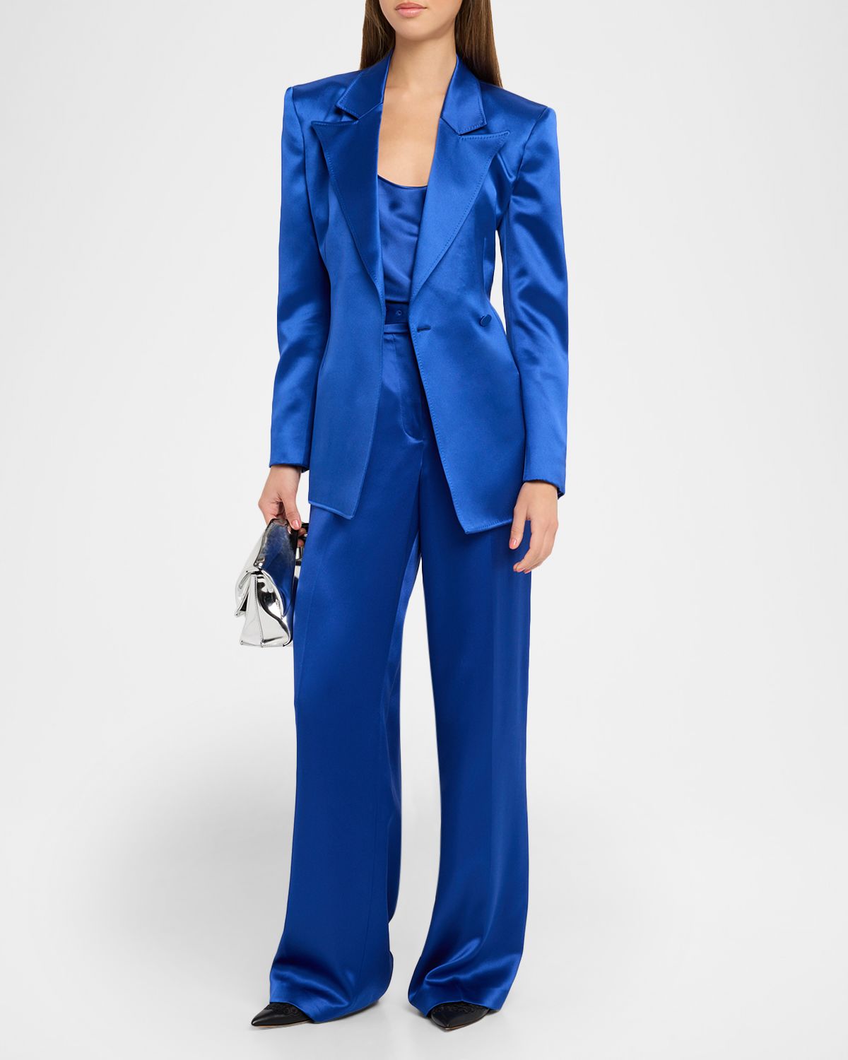 Gabriela Hearst Norman Belted Silk Wide-Leg Pants