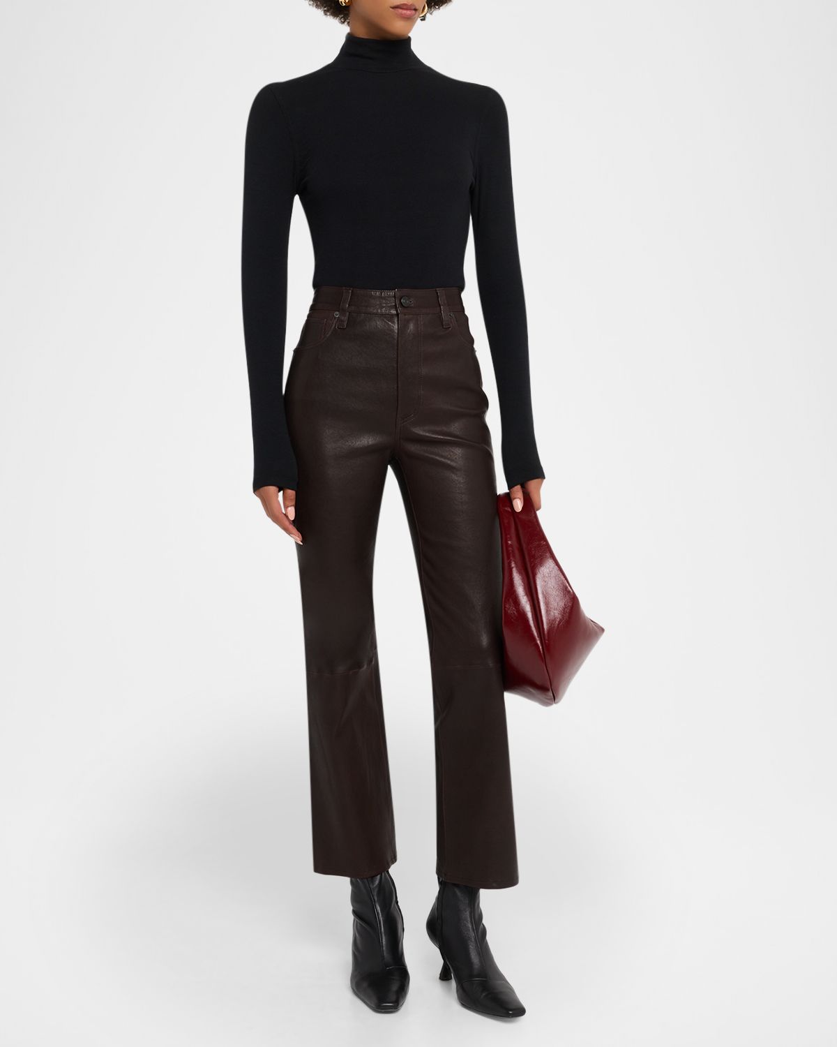 FRAME The Leather Reboot Crop Jeans