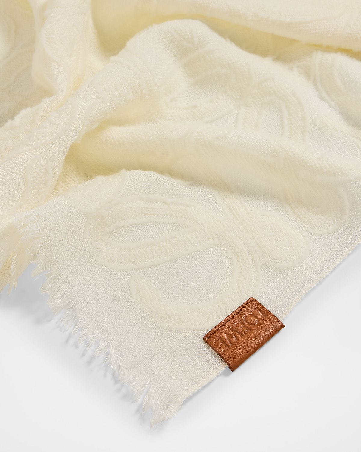 Loewe Anagram Fil Coupe Wool Silk Scarf