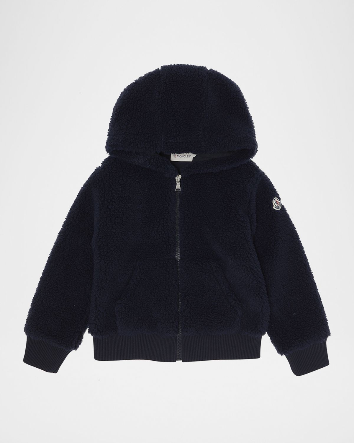 Moncler Boy 's Teddy Fleece Zip-Front Sweatshirt | Thumbnail 4 Moncler Boy 's Teddy Fleece Zip-Front Sweatshirt | Thumbnail 4