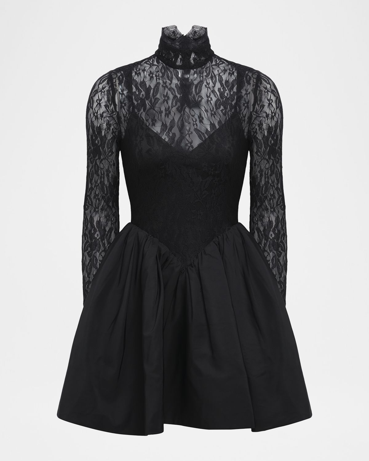 BCBGMAXAZRIA Stretch Lace Mini Bubble Dress