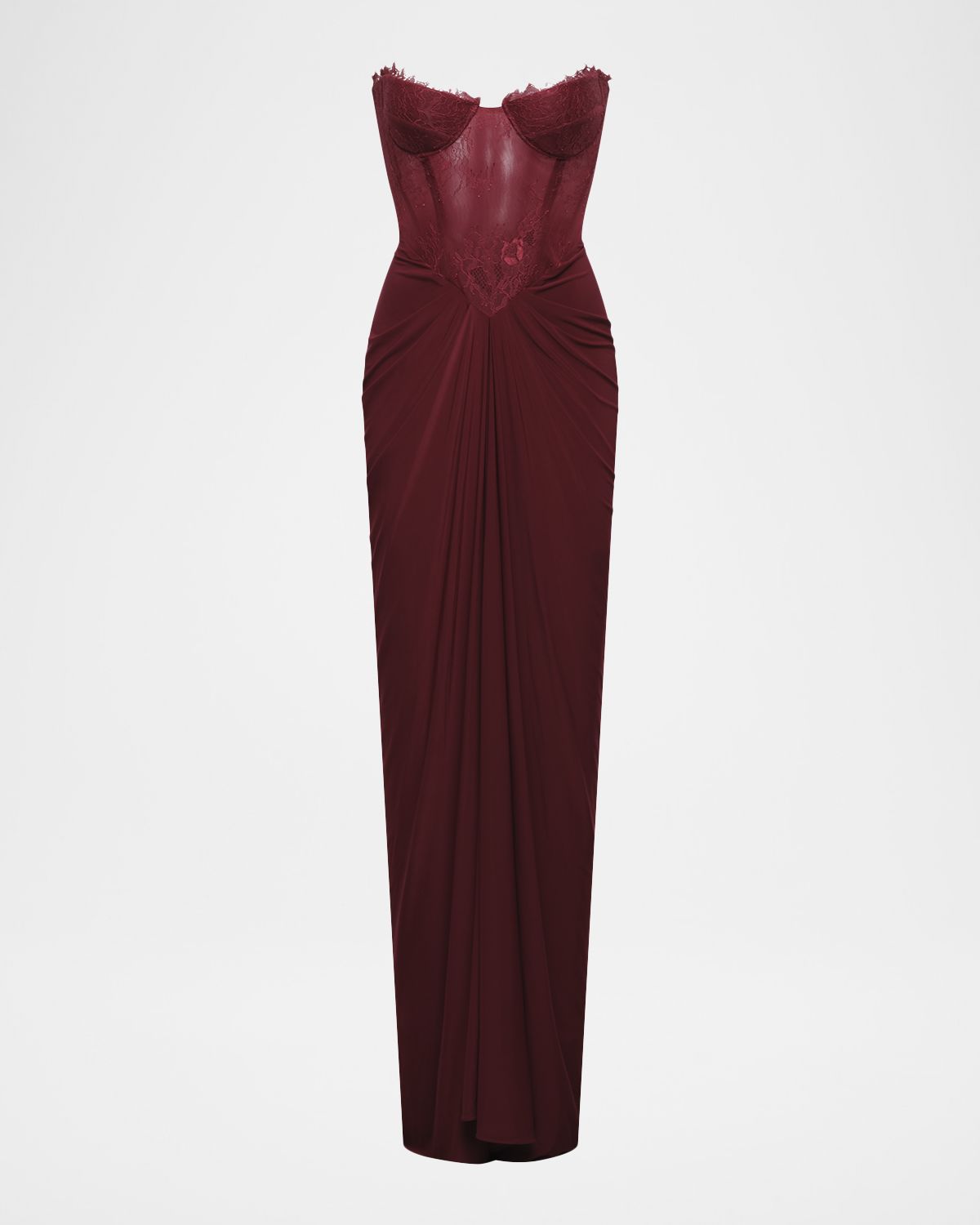 BCBG Strapless Lace & Jersey Gown | Thumbnail 5