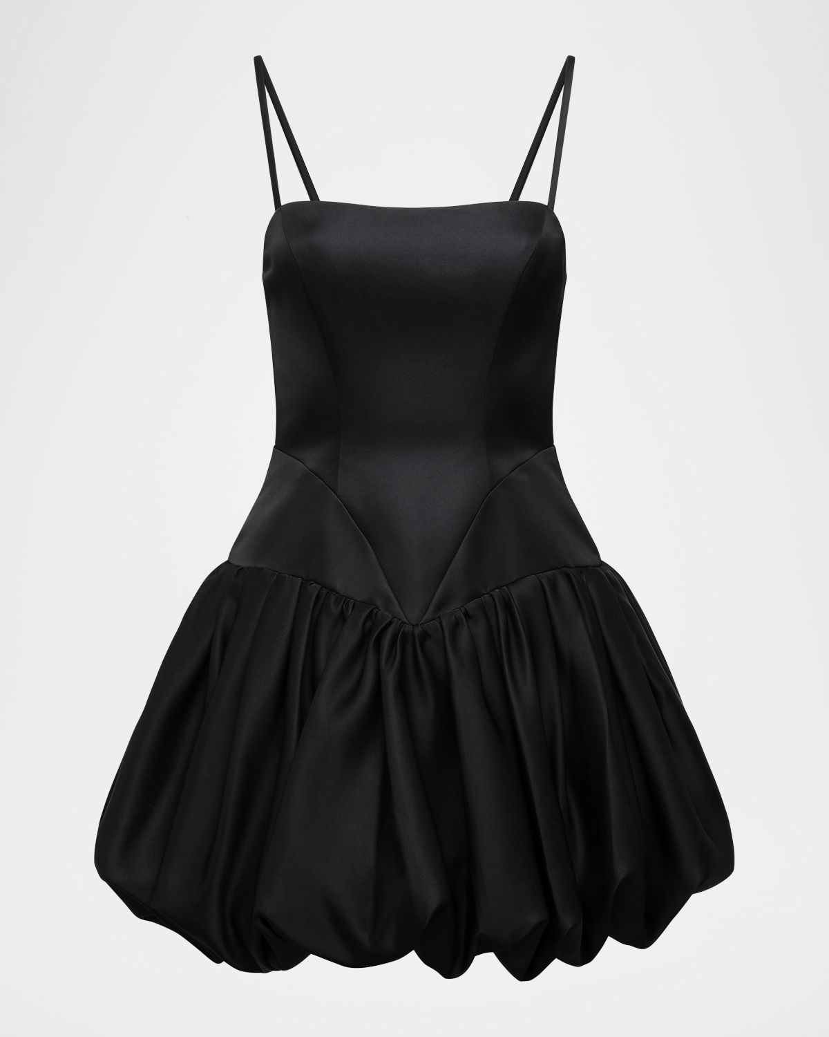 BCBGMAXAZRIA Satin Mini Bubble Dress