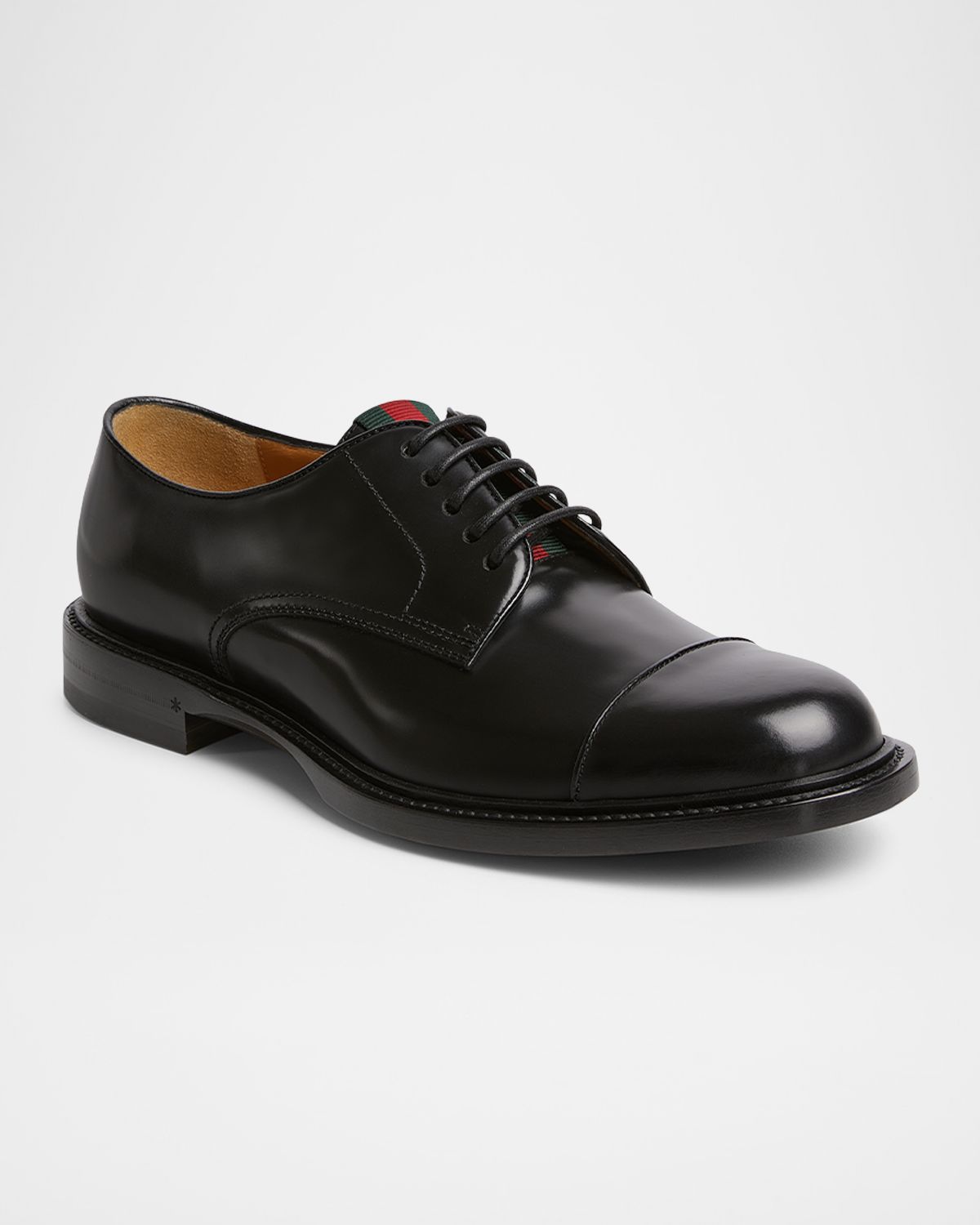 Gucci Men 's William Leather Cap-Toe Derby Shoes