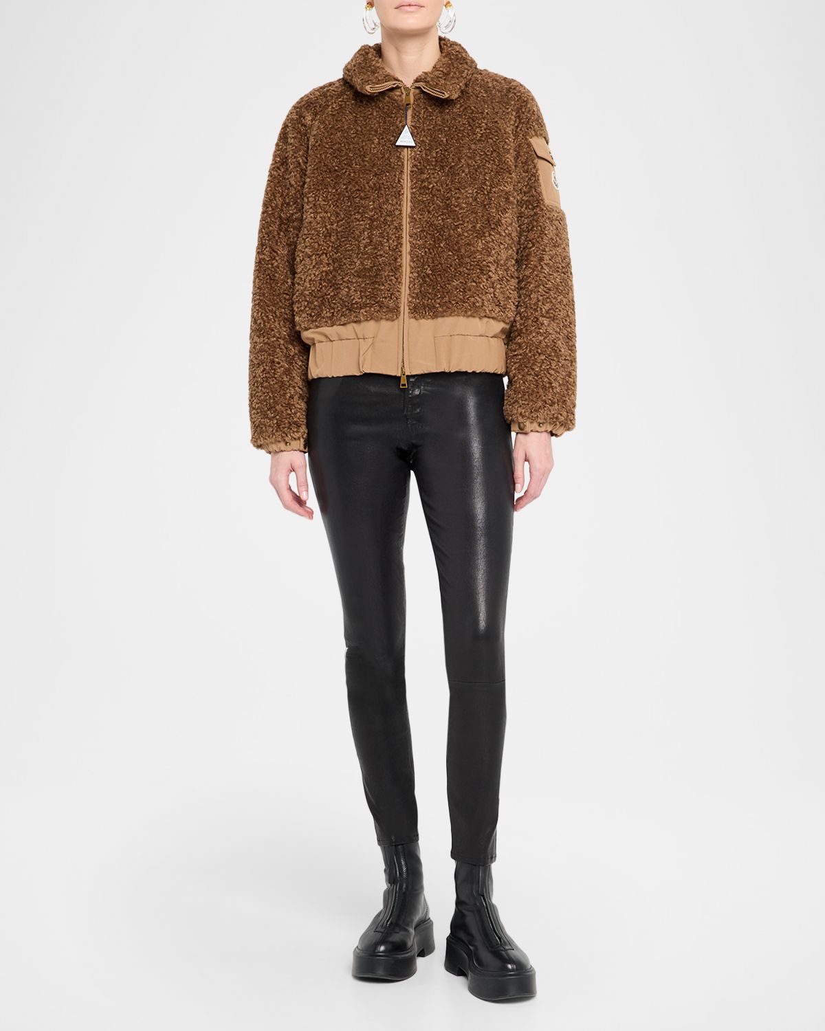 Moncler Coligny Teddy Short Down Jacket