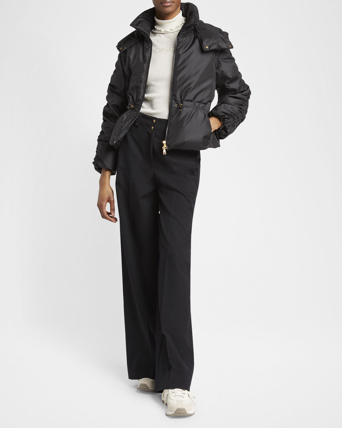 Moncler Louviere Puffer Jacket with Detachable Hood