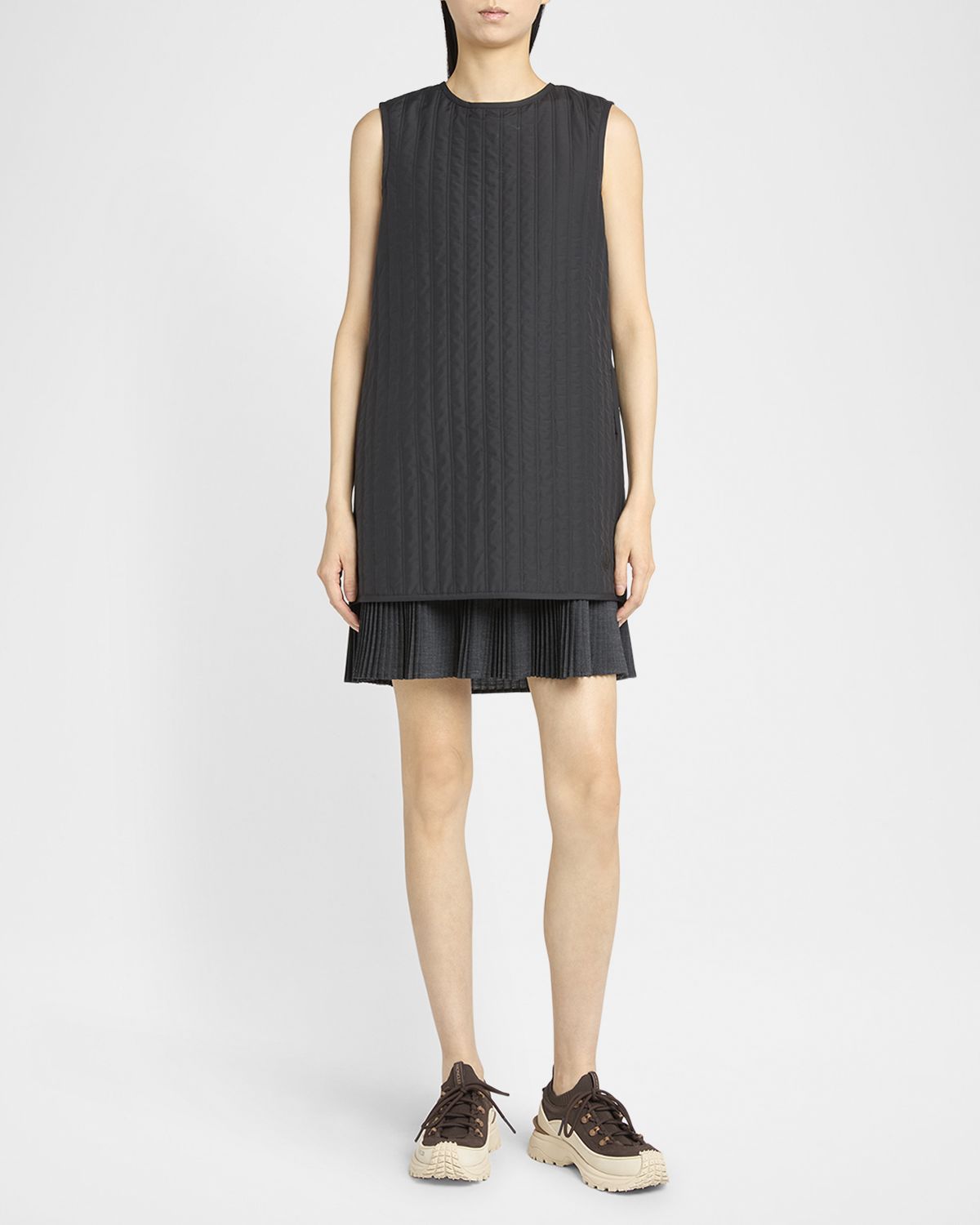 Moncler Quilted Sleeveless Shift Dress