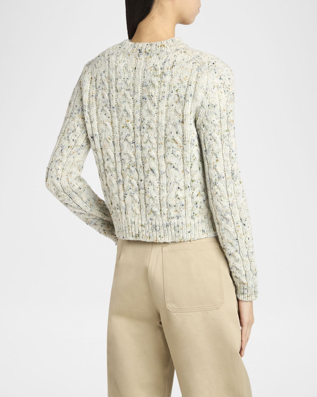 Moncler Cable-Knit Crewneck Sweater