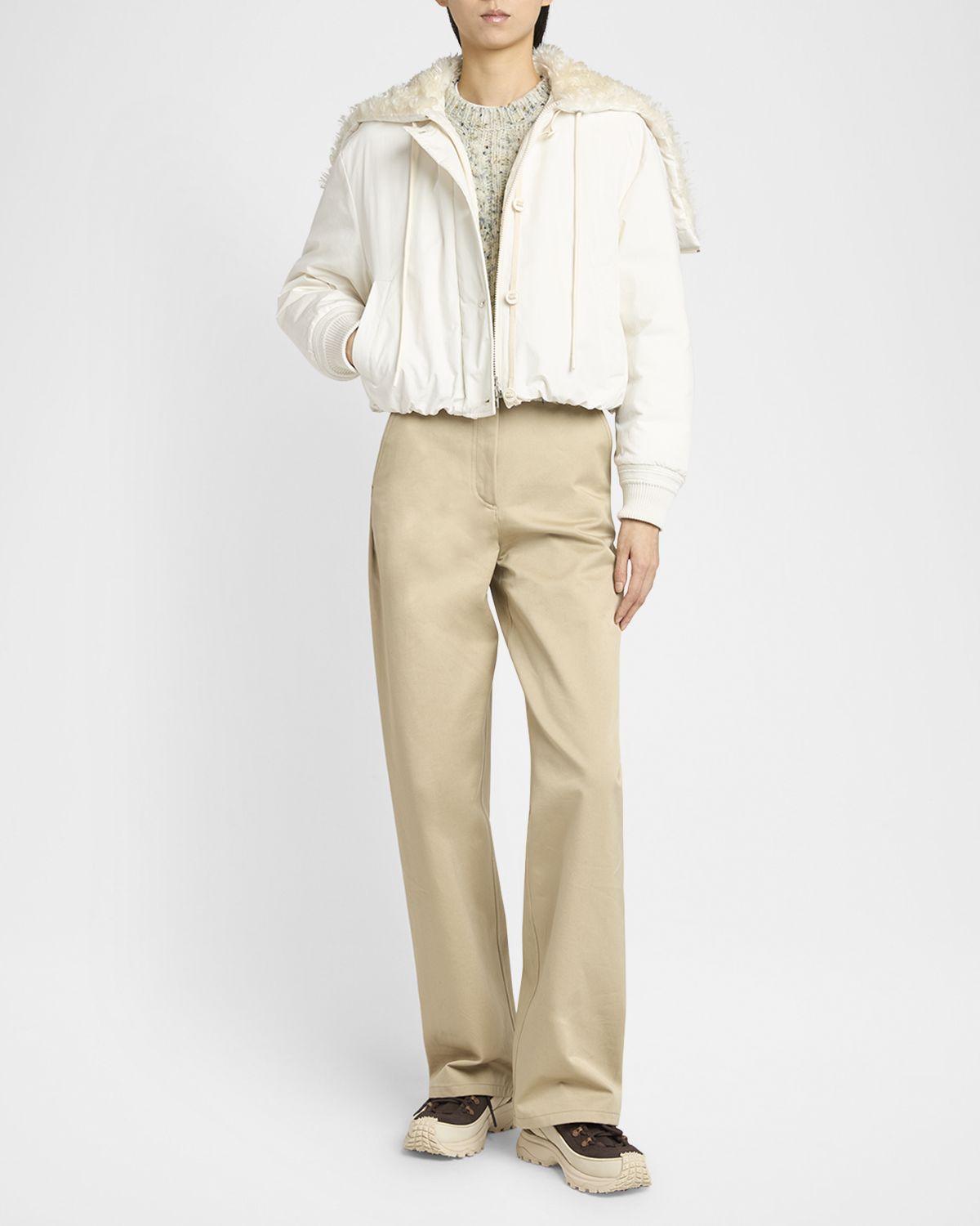 Moncler Nisiro Short Down Bomber Jacket