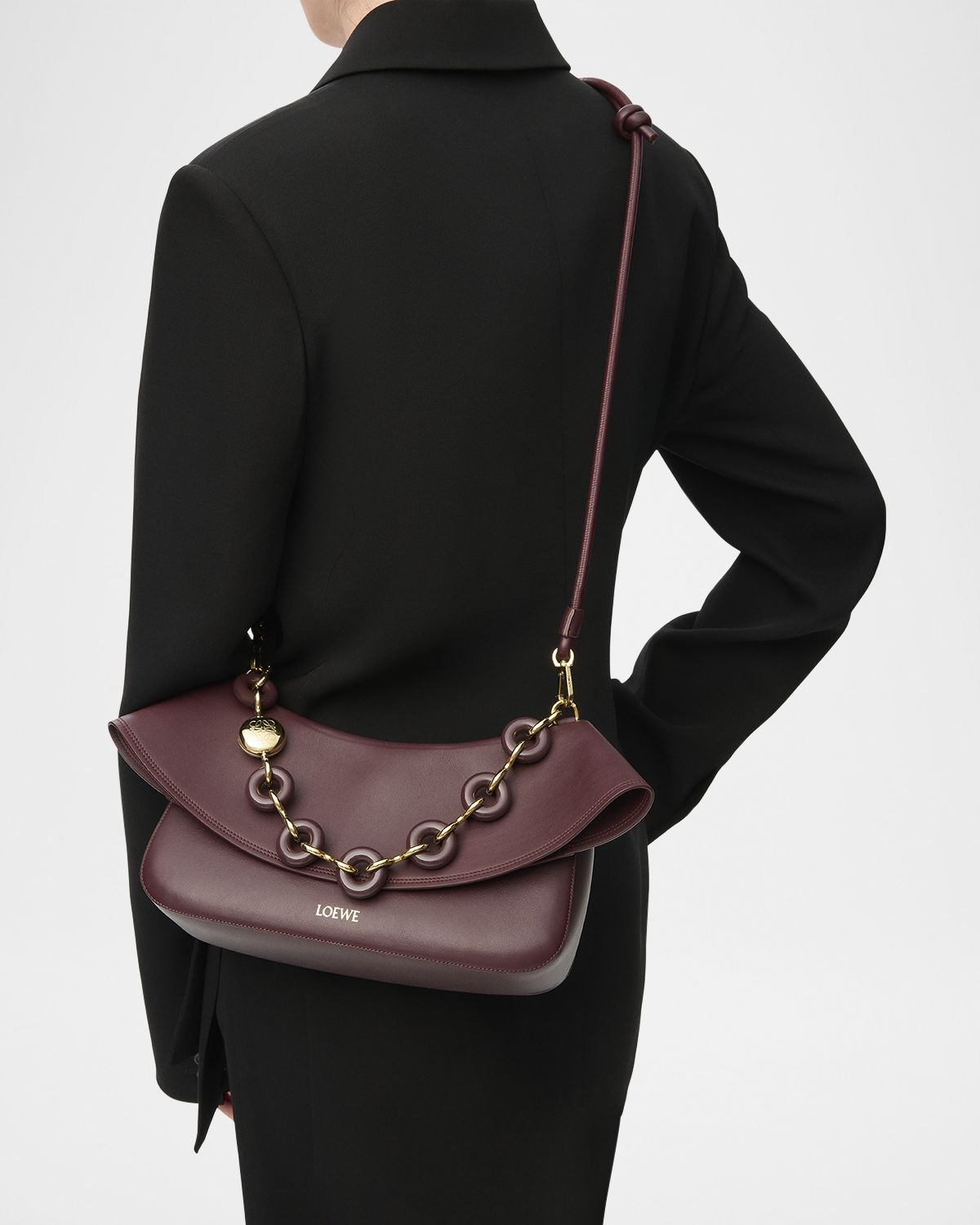 Loewe Ola Medium Shoulder Bag in Calfskin Leather