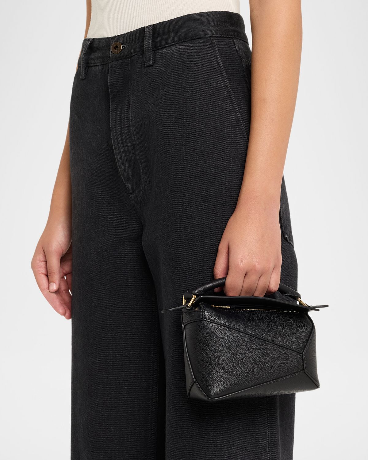 Loewe Puzzle Edge Mini Top-Handle Bag in Grain Leather | Thumbnail 6 Loewe Puzzle Edge Mini Top-Handle Bag in Grain Leather | Thumbnail 6